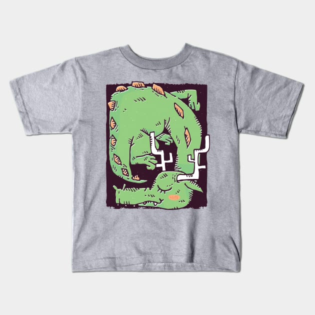 Sleeping Dragon Kids T-Shirt by rjzinger